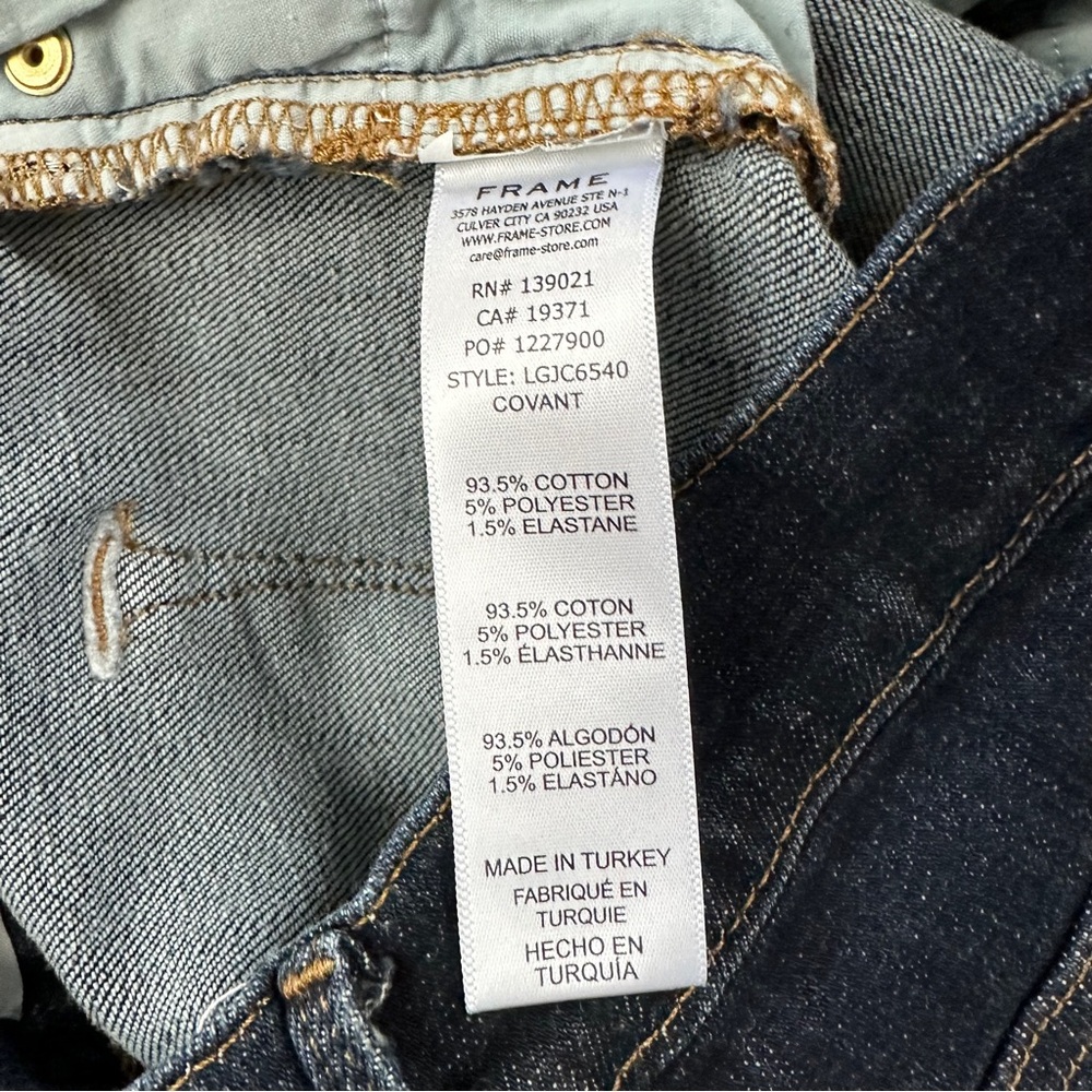 Frame Le Garçon Crop Jeans Covant Size 27 - Picture 8 of 10